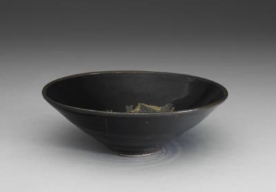 图片[2]-Tea bowl in black glaze with leaf pattern, Jizhou ware, Southern Song dynasty (1127-1279)-China Archive